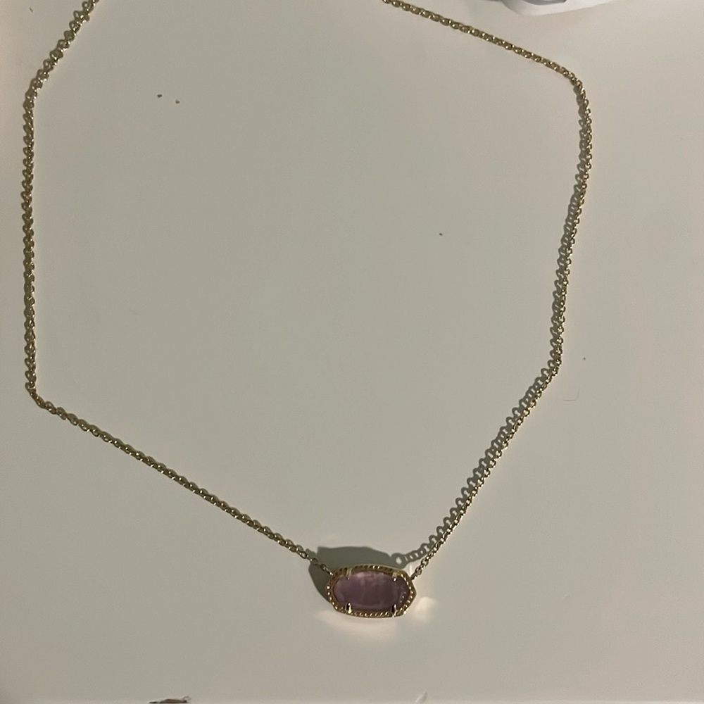 KENDRA SCOTT ELISA GOLD NECKLACE AMYTHST